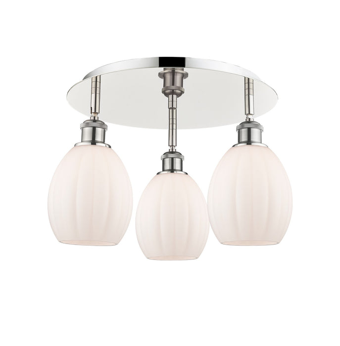 Innovations - 516-3C-PN-G81 - Three Light Flush Mount - Downtown Urban - Polished Nickel