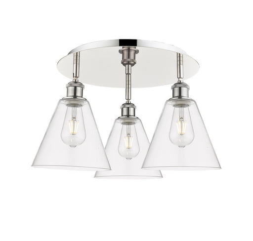 Downtown Urban Three Light Flush Mount