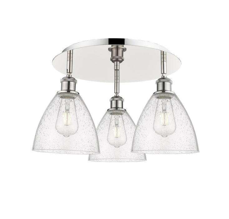 Innovations - 516-3C-PN-GBD-754 - Three Light Flush Mount - Downtown Urban - Polished Nickel