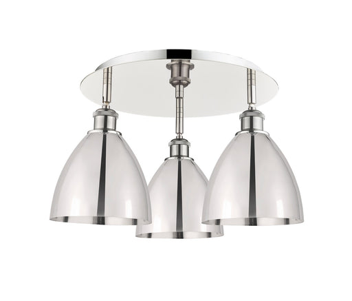 Innovations - 516-3C-PN-MBD-75-PN - Three Light Flush Mount - Downtown Urban - Polished Nickel