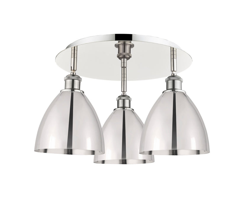 Innovations - 516-3C-PN-MBD-75-PN - Three Light Flush Mount - Downtown Urban - Polished Nickel