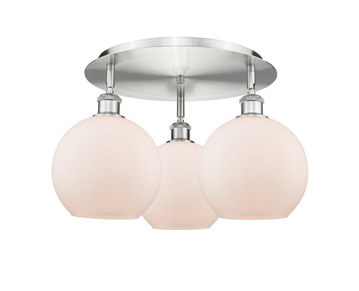 Innovations - 516-3C-SN-G121-8 - Three Light Flush Mount - Downtown Urban - Satin Nickel