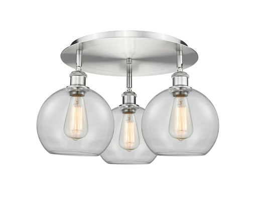 Downtown Urban Three Light Flush Mount