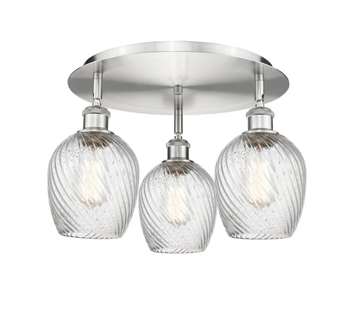 Downtown Urban Three Light Flush Mount