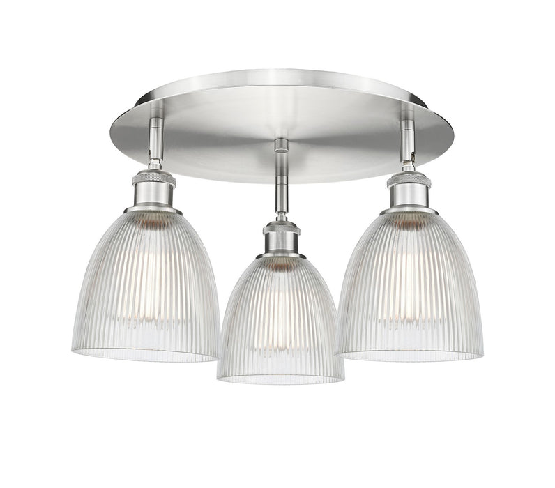 Innovations - 516-3C-SN-G382 - Three Light Flush Mount - Downtown Urban - Satin Nickel