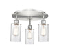 Innovations - 516-3C-SN-G802 - Three Light Flush Mount - Downtown Urban - Satin Nickel