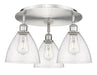 Innovations - 516-3C-SN-GBD-754 - Three Light Flush Mount - Downtown Urban - Satin Nickel