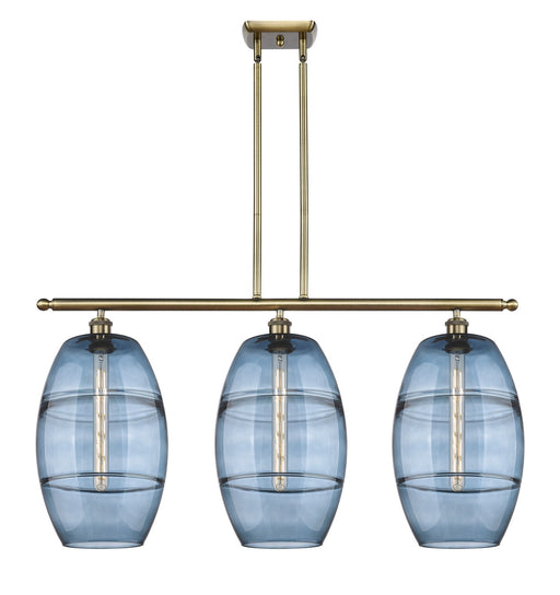 Innovations - 516-3I-AB-G557-10BL - Three Light Island Pendant - Ballston - Antique Brass