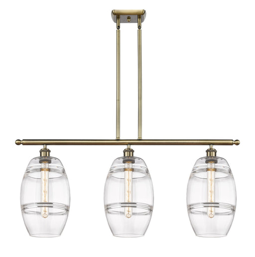 Innovations - 516-3I-AB-G557-8CL - Three Light Island Pendant - Ballston - Antique Brass