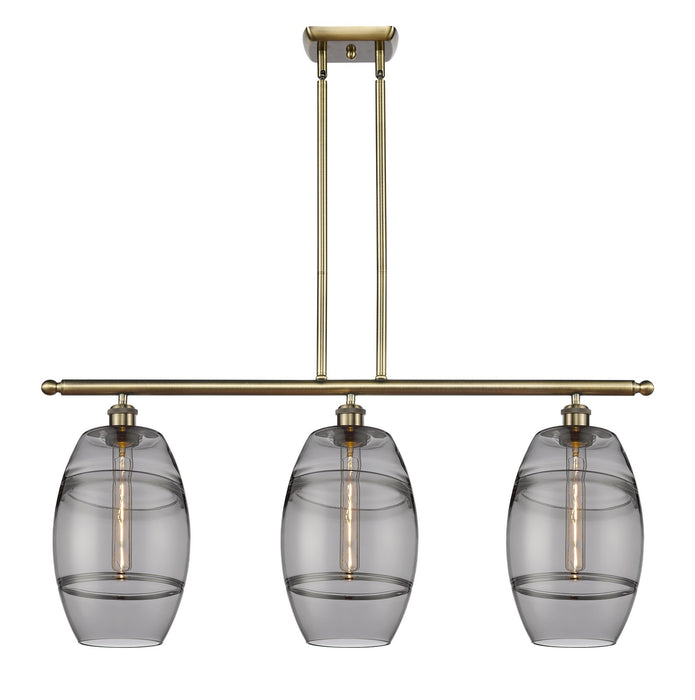 Innovations - 516-3I-AB-G557-8SM - Three Light Island Pendant - Ballston - Antique Brass