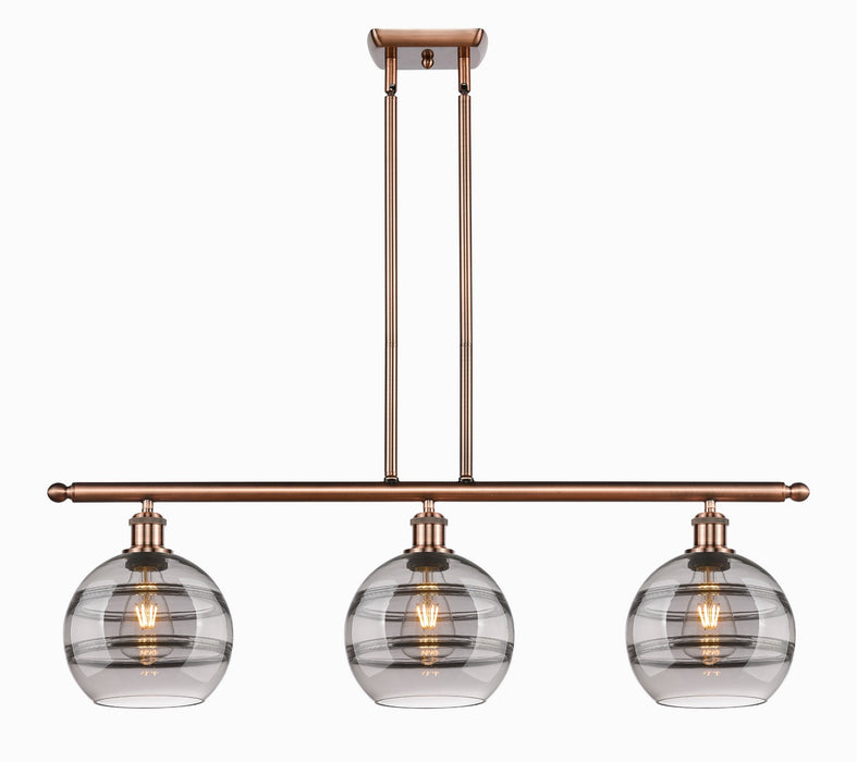 Innovations - 516-3I-AC-G556-8SM - Three Light Island Pendant - Ballston - Antique Copper