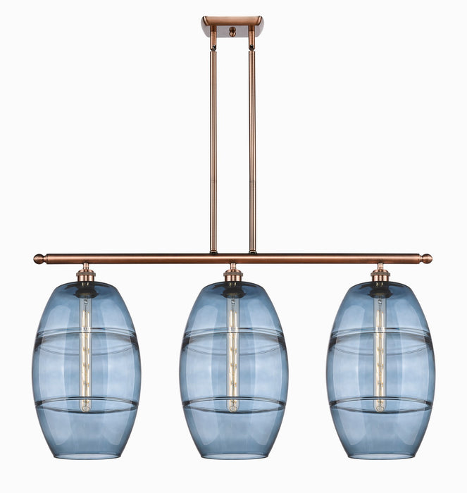 Innovations - 516-3I-AC-G557-10BL - Three Light Island Pendant - Ballston - Antique Copper