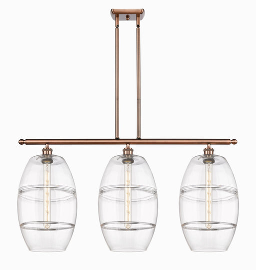 Innovations - 516-3I-AC-G557-10CL - Three Light Island Pendant - Ballston - Antique Copper