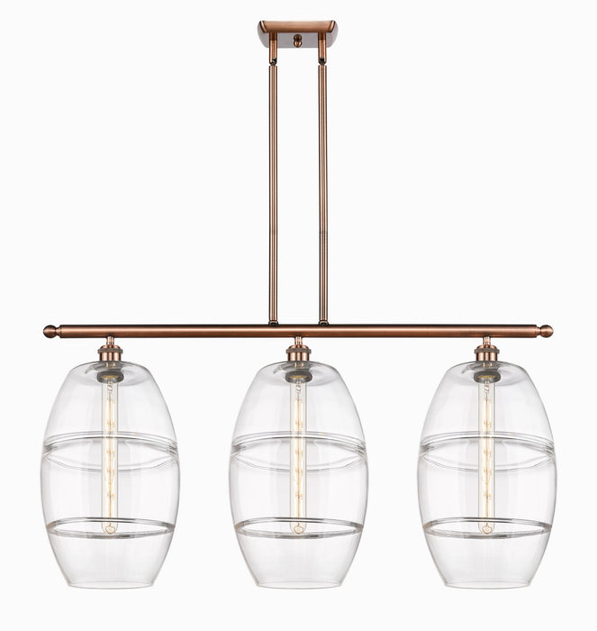 Innovations - 516-3I-AC-G557-10CL - Three Light Island Pendant - Ballston - Antique Copper