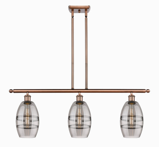 Innovations - 516-3I-AC-G557-6SM - Three Light Island Pendant - Ballston - Antique Copper