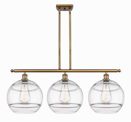 Innovations - 516-3I-BB-G556-12CL - Three Light Island Pendant - Ballston - Brushed Brass