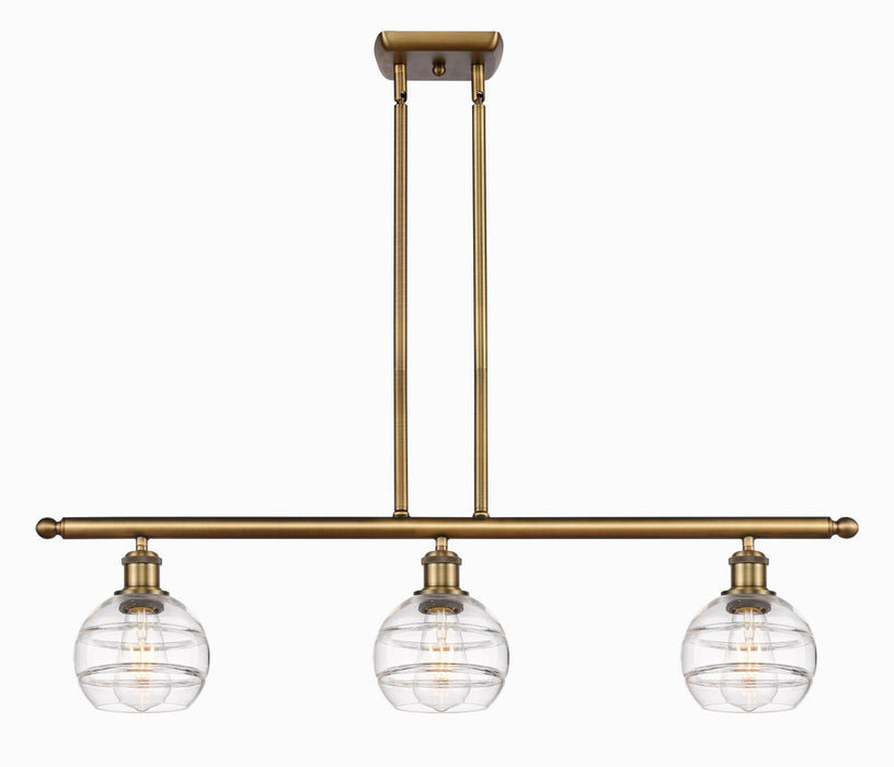 Innovations - 516-3I-BB-G556-6CL - Three Light Island Pendant - Ballston - Brushed Brass