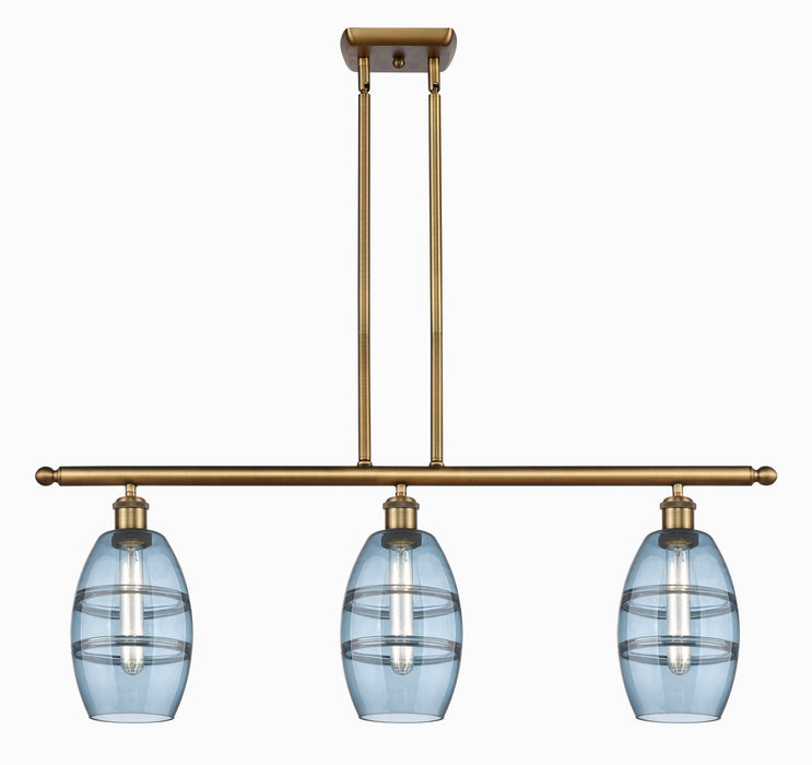 Innovations - 516-3I-BB-G557-6BL - Three Light Island Pendant - Ballston - Brushed Brass