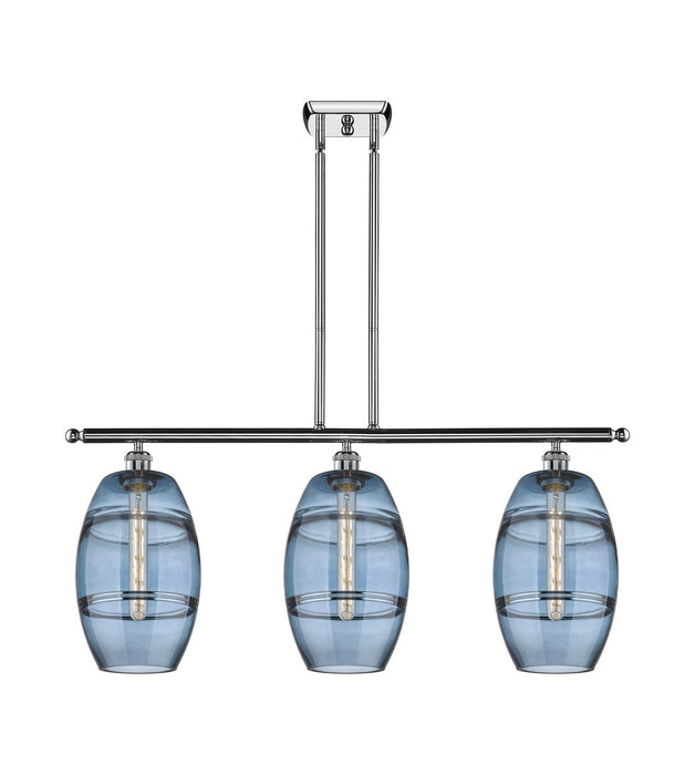 Innovations - 516-3I-PC-G557-8BL - Three Light Island Pendant - Ballston - Polished Chrome