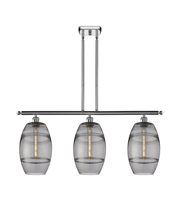 Innovations - 516-3I-PC-G557-8SM - Three Light Island Pendant - Ballston - Polished Chrome