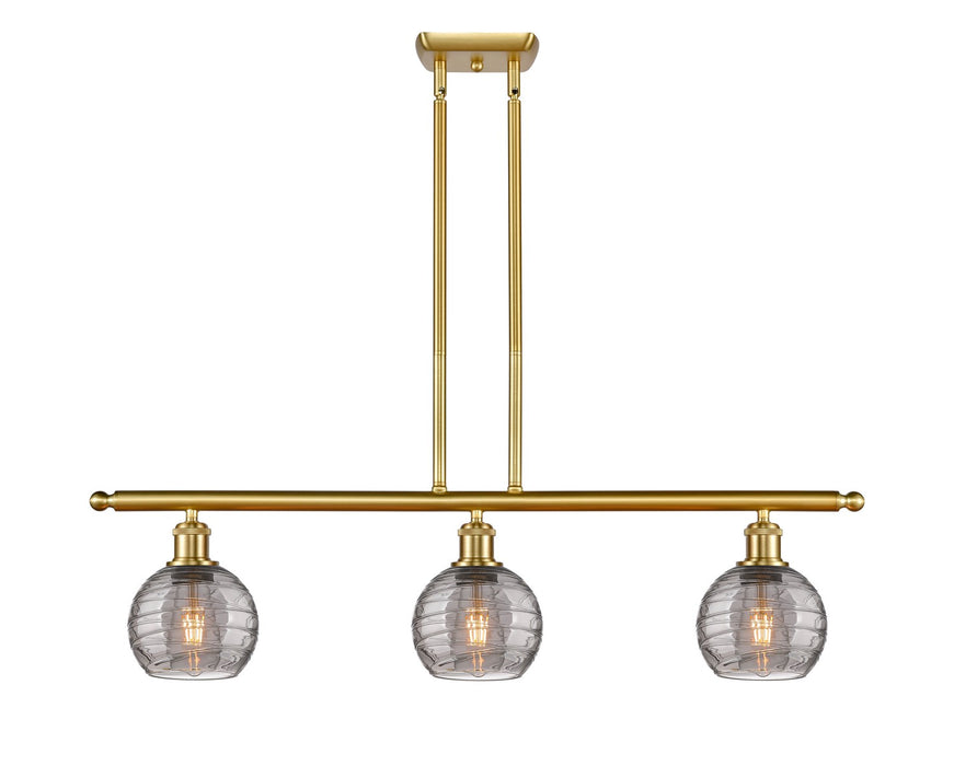 Innovations - 516-3I-SG-G1213-6SM - Three Light Island Pendant - Ballston - Satin Gold