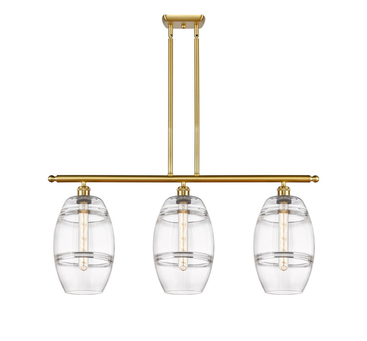 Innovations - 516-3I-SG-G557-8CL - Three Light Island Pendant - Ballston - Satin Gold