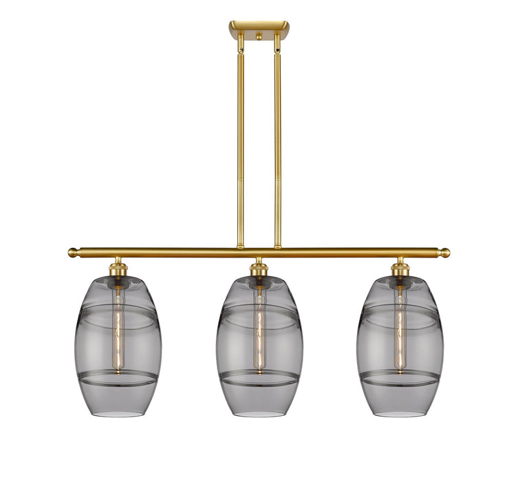 Innovations - 516-3I-SG-G557-8SM - Three Light Island Pendant - Ballston - Satin Gold