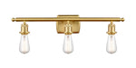 Innovations - 516-3W-SG - Three Light Bath Vanity - Ballston - Satin Gold