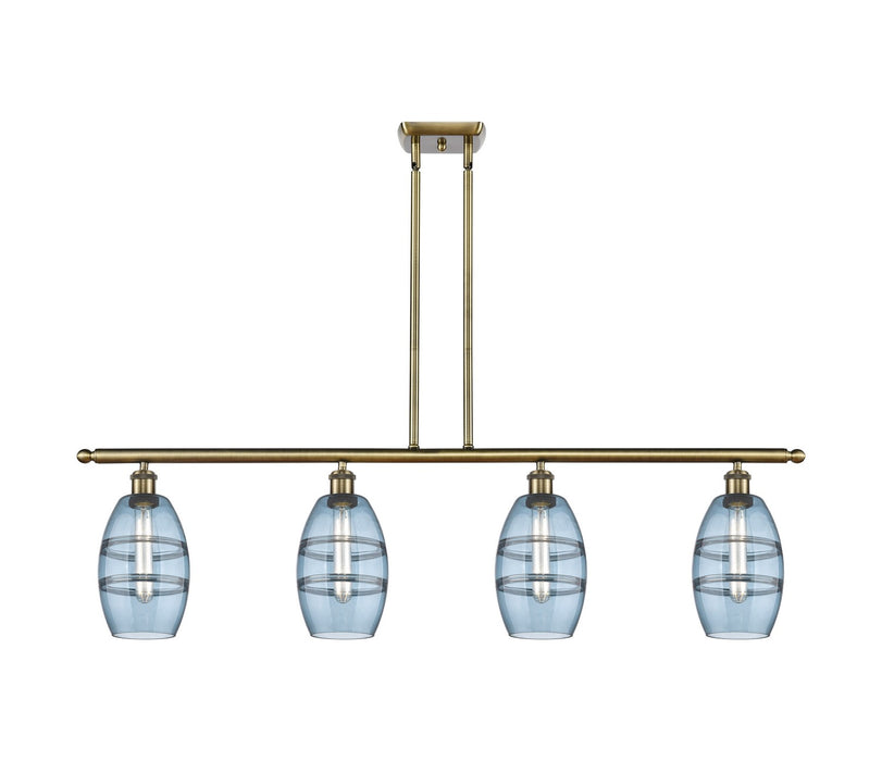 Innovations - 516-4I-AB-G557-6BL - Four Light Island Pendant - Ballston - Antique Brass