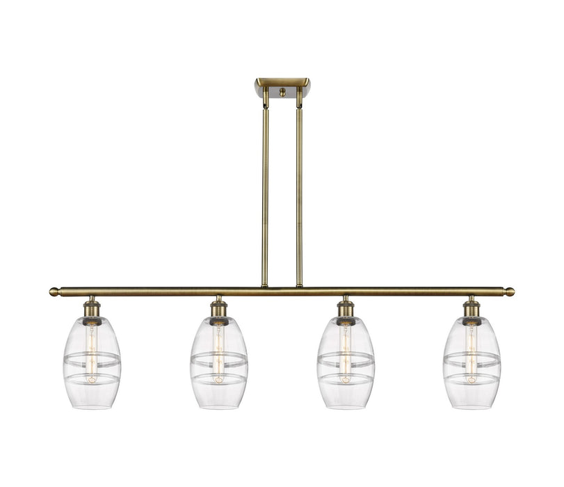 Innovations - 516-4I-AB-G557-6CL - Four Light Island Pendant - Ballston - Antique Brass