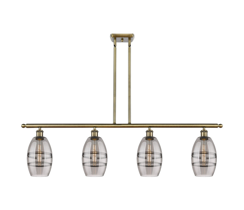 Innovations - 516-4I-AB-G557-6SM - Four Light Island Pendant - Ballston - Antique Brass