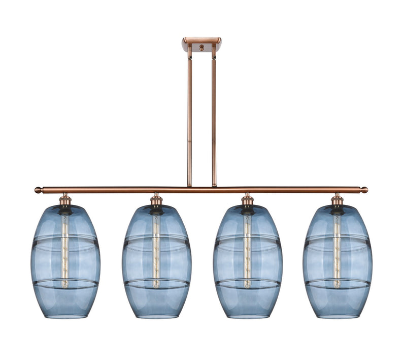 Innovations - 516-4I-AC-G557-10BL - Four Light Island Pendant - Ballston - Antique Copper