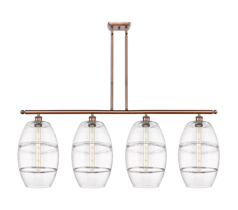 Innovations - 516-4I-AC-G557-10CL - Four Light Island Pendant - Ballston - Antique Copper