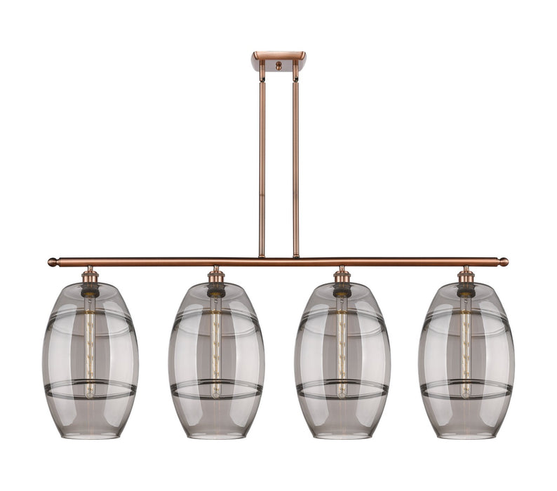 Innovations - 516-4I-AC-G557-10SM - Four Light Island Pendant - Ballston - Antique Copper