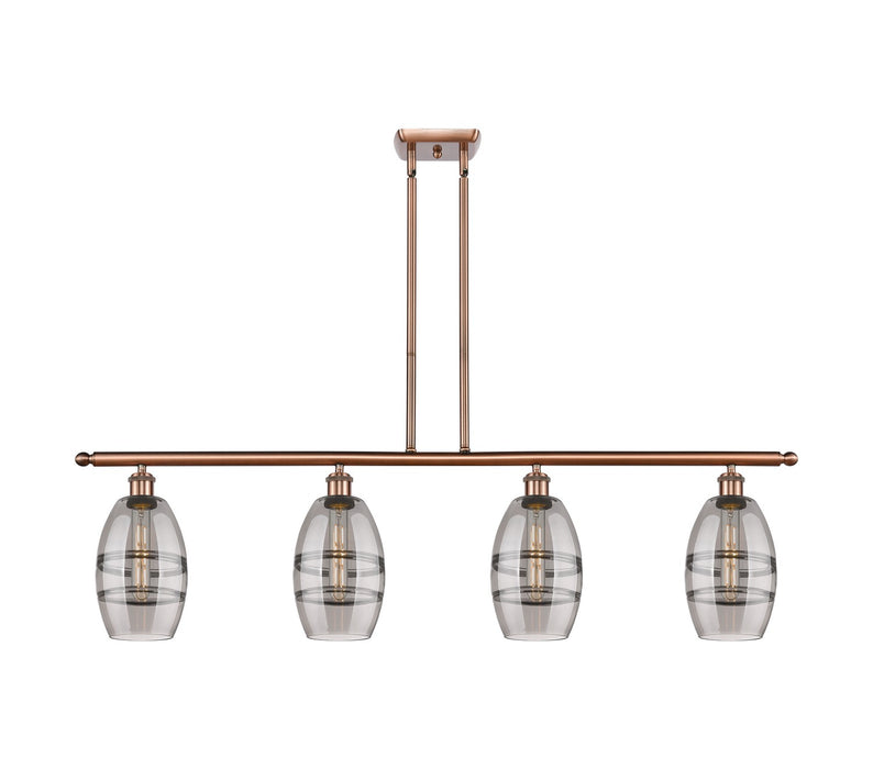 Innovations - 516-4I-AC-G557-6SM - Four Light Island Pendant - Ballston - Antique Copper