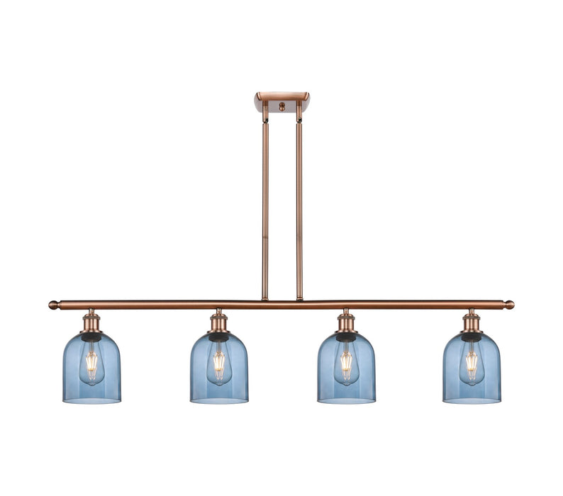 Innovations - 516-4I-AC-G558-6BL - Four Light Island Pendant - Ballston - Antique Copper