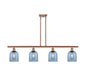 Innovations - 516-4I-AC-G558-6BL - Four Light Island Pendant - Ballston - Antique Copper