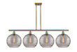 Innovations - 516-4I-BB-G1213-12SM - Four Light Island Pendant - Ballston - Brushed Brass