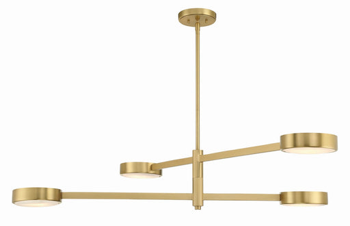 Crystorama - ORS-734-MG-ST - Four Light Chandelier - Orson - Modern Gold