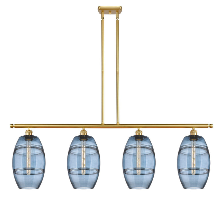 Innovations - 516-4I-SG-G557-8BL - Four Light Island Pendant - Ballston - Satin Gold