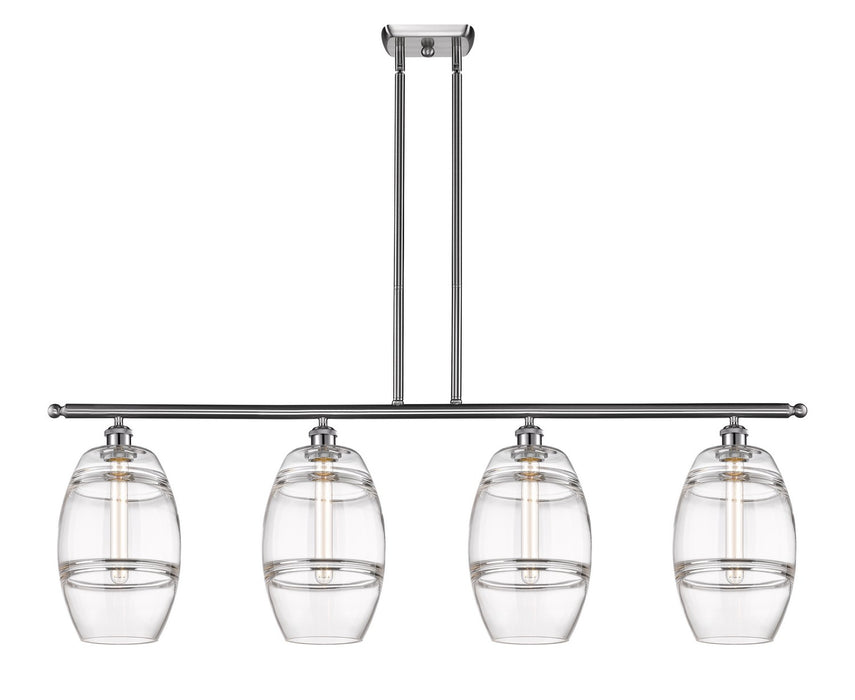 Innovations - 516-4I-SN-G557-8CL - Four Light Island Pendant - Ballston - Brushed Satin Nickel