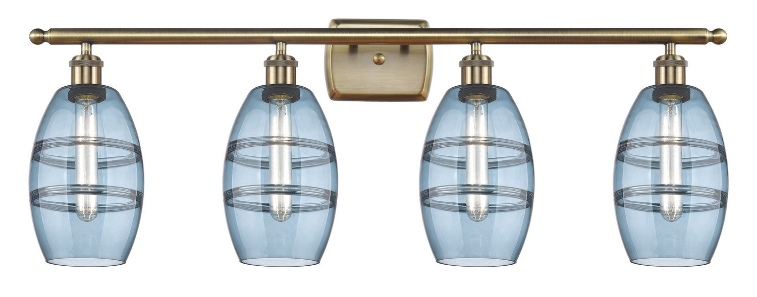 Innovations - 516-4W-AB-G557-6BL - Four Light Bath Vanity - Ballston - Antique Brass