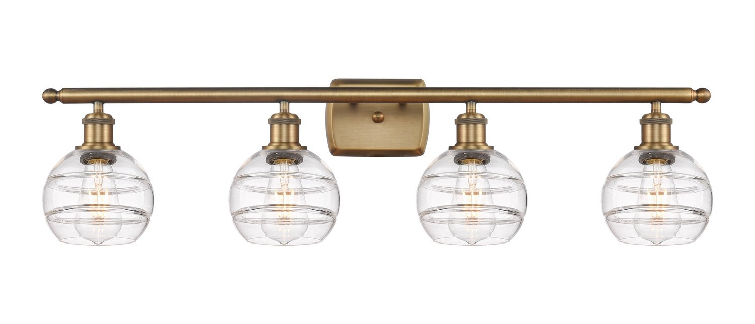 Innovations - 516-4W-BB-G556-6CL - Four Light Bath Vanity - Ballston - Brushed Brass