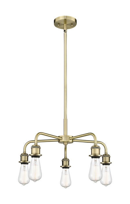 Innovations - 516-5CR-AB - Five Light Chandelier - Downtown Urban - Antique Brass