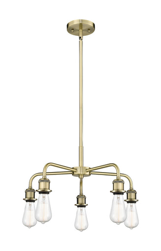 Ballston Five Light Chandelier Antique Brass