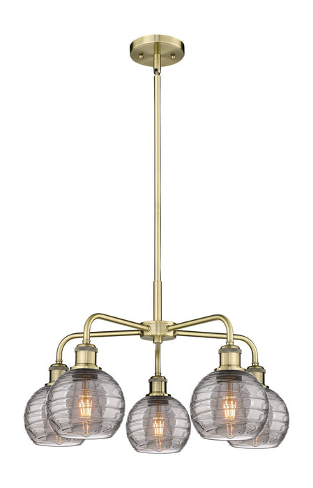 Innovations - 516-5CR-AB-G1213-6SM - Five Light Chandelier - Downtown Urban - Antique Brass