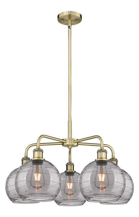 Innovations - 516-5CR-AB-G1213-8SM - Five Light Chandelier - Downtown Urban - Antique Brass