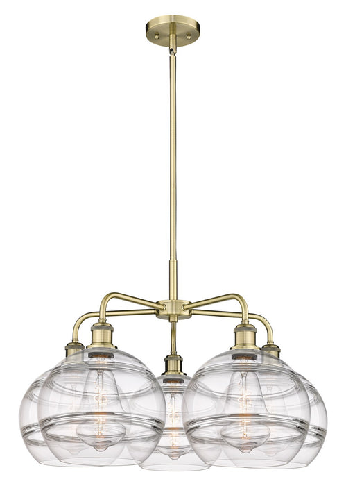 Innovations - 516-5CR-AB-G556-10CL - LED Chandelier - Downtown Urban - Antique Brass