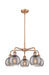Innovations - 516-5CR-AC-G1213-6SM - Five Light Chandelier - Downtown Urban - Antique Copper