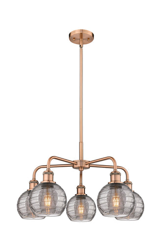 Ballston Five Light Chandelier Antique Copper